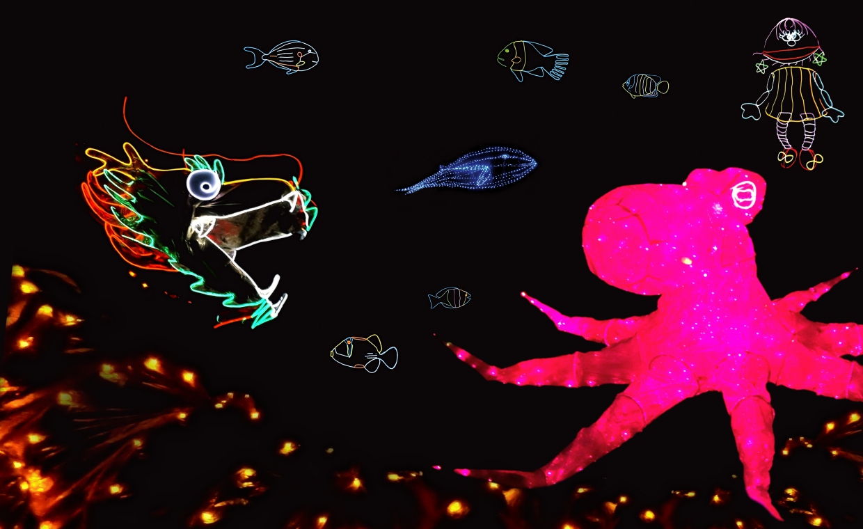 Представление световых кукол. Театр Николая Зыкова (Москва) - Чита